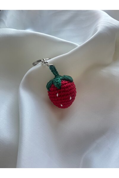 Pure Amigurumi Strawberry Keychain