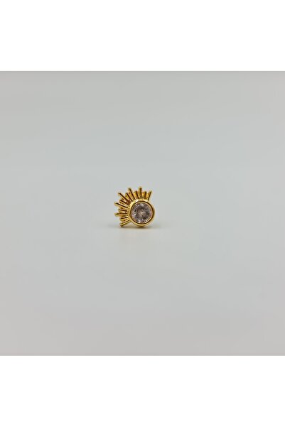 SE Jewellery Cerrahi Çelik Gold Taşlı Küpe Tragus Helix Kıkırdak Piercing