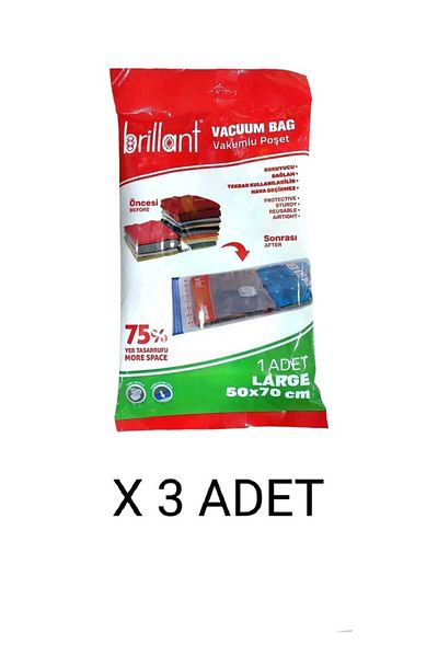 brilant 50X70 cm Vacuum Bag 3 Pieces