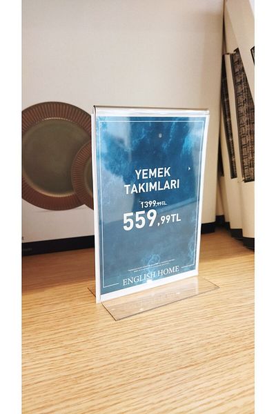 ETİKETLİK FİYATLIK A6 T نوع الأثاث / المنسوجات المنزلية / السلع البيضاء رفوف رفوف عمودية اقتصادية 1 مم 20 قطعة