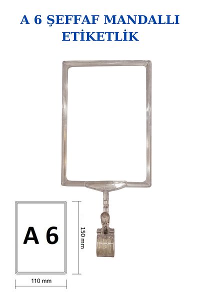 Modern Raf Latch A6 Label Holder Transparent 5 Pack