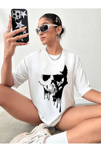 Jose Clothing Μπλουζάκι Unisex Oversize από οργανικό βαμβάκι με λευκή στάμπα - κοντομάνικο