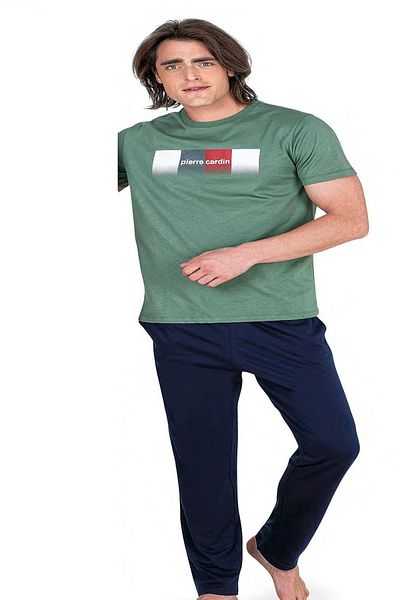 Pierre Cardin 6043 Men's Green Short Sleeve Pajama Set