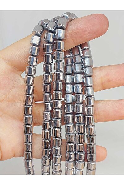 Yasamtohumu Bileklik Boy Hematit Taşı Yarım Dizi 6*6mm (48194) (18CM UZUNLUĞU...