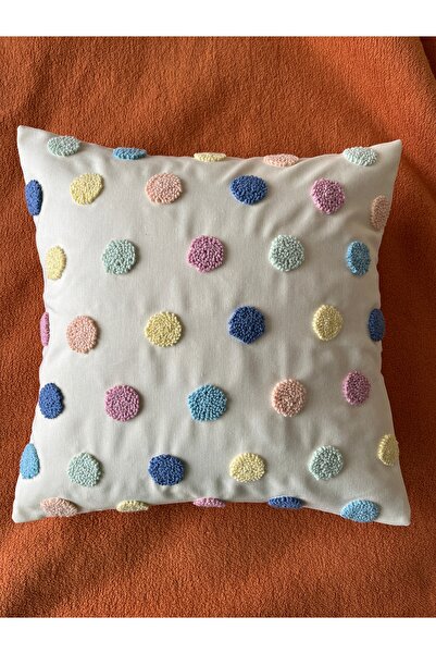 punch passion غطاء وسادة مزخرف مطرز باللكم (100% مطرز يدويًا -45X45) الموديل:...