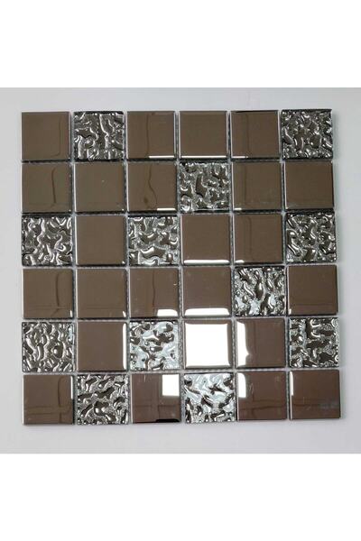 MozaiKristaL Mutfak Tezgah Arası Ve Iç Dekorasyon Için 48x48x6 Mm Cam Seramik...