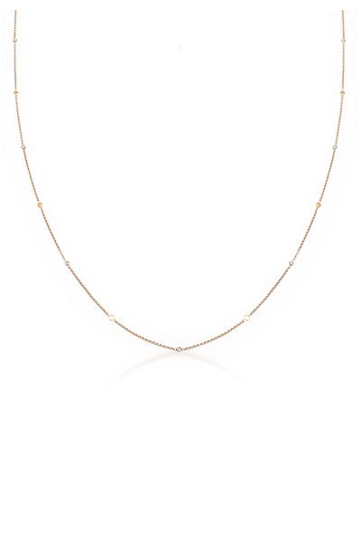 ELLI Damen-Halskette aus 925er-Sterlingsilber mit Zirkonium – Platelet Basic, Glitzer
