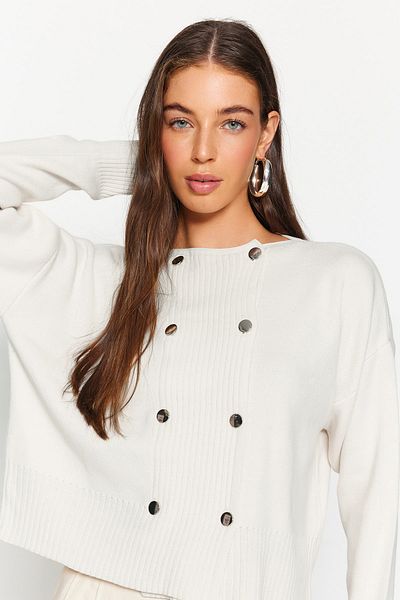 Trendyol Collection Stone Corded Knitwear Cardigan TWOAW24HI00095