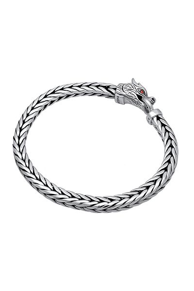 KUZZOI Armband Panzerarmband Drache Ringverschluss 925er Silber