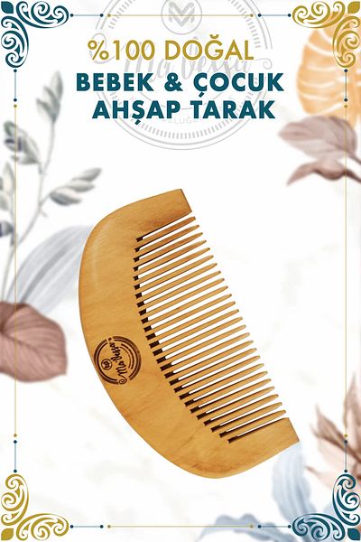 Ma'Vessa 100% Natural Baby & Kids Boxwood (Macrame) Comb - Wooden Hair Comb
