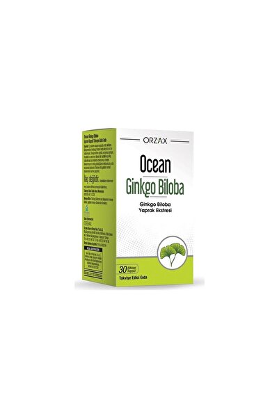 Ocean Ginkgo Biloba Takviye Edici Gıda 30 Bitkisel Kapsül