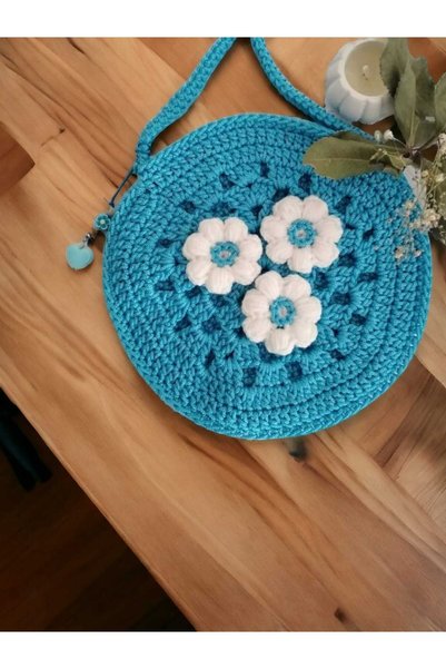 nasclaycollection hediyelik kız çocuk çiçek çanta (çanta süsü hediyedir)