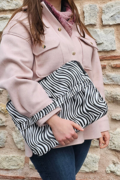 Luvenis Θήκη με φερμουάρ με σχέδιο ζέβρα 13-14-15,6-16 ιντσών, συμβατή με φορητούς υπολογιστές και τσάντες για σημειωματάρια