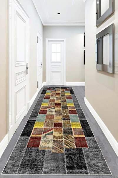 on the clouds Kırkyama Patcwork Desen Etnik Dijital Baskı Yıkanabilir Kaymaz ...