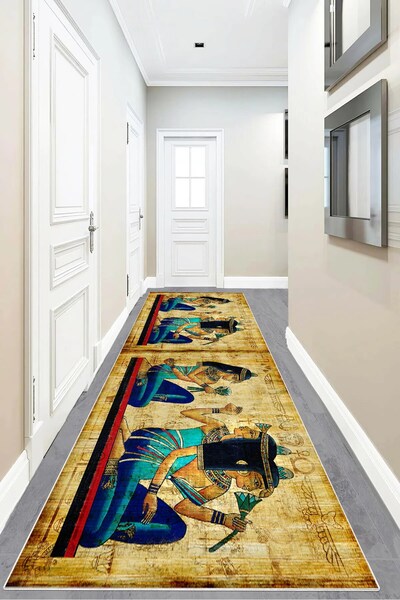 on the clouds Antik Mısır Kleopatra Desenli Dijital Baskı Yıkanabilir Modern ...