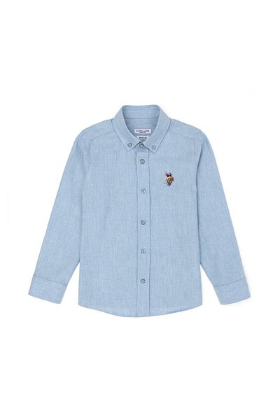 U.S. Polo Assn. Светлосиня риза с дълъг ръкав за момче ELIFFU BUTIKHOME