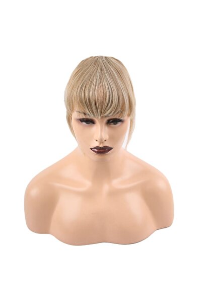 Mina Peruk Fiber Sentetik Perçem - Karamel Platin Röfleli