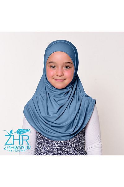 ZAHRANUR HİJAB Set practic de șal și eșarfe pentru copii de 6-10 ani (2 bucăți)