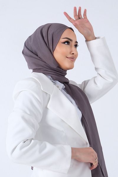 HAREM SCARF Σκούρο καπνιστό σάλι Brisa Voile