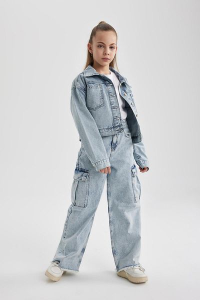 DeFacto Jachetă Jeans pentru fetiță B9857A824SP