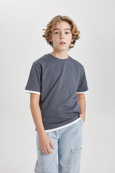 DeFacto Boy's Crew Neck Short Sleeve T-Shirt B5928a824sm