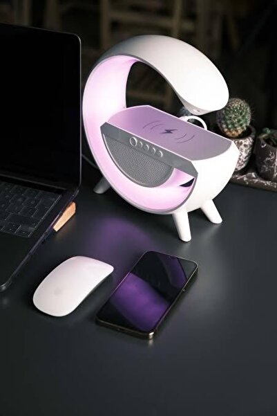 Genel Markalar G Bluetooth Hoparlör Kablosuz Şarj Özellikli Masa Lambası Speaker