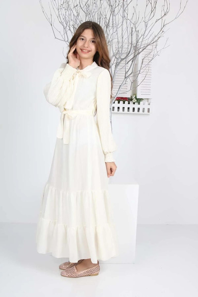 Your Consent Girl's Chiffon Fabric Solid Color Full Length Comfortable Stylis...