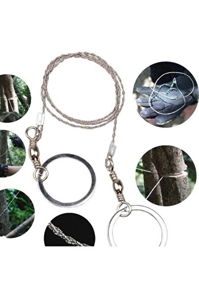 BarkoFix Paslanmaz Taşınabilir Mini Zincir Cep Testeresi Tel Ahşap Plastik Metal Kıl Testere Kamp Testere