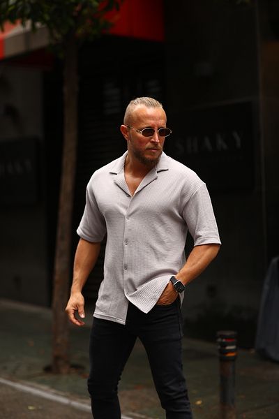 Thebulut Ανδρικό πουκάμισο oversize με σχέδιο
