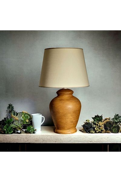 Qdec Vintage Ceramic Lampshade Rustic Cashmere - Beige