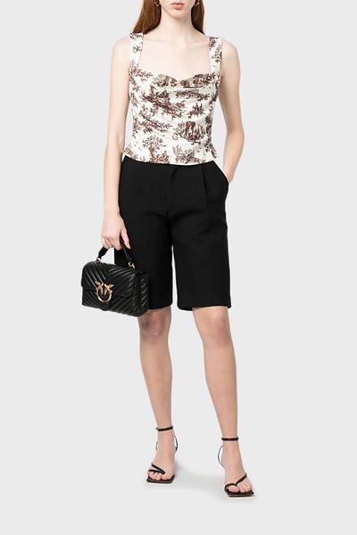 PİNKO Tasche aus echtem Leder mit Pinko-Logo und abnehmbarem Kettenriemen 100044   A0gk Z99q