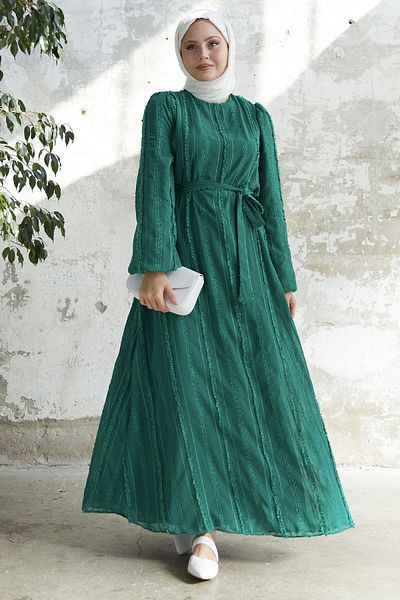 InStyle Φόρεμα Boydan Wrapped Chiffon - Emerald Green