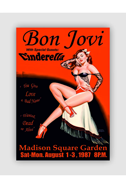 fırsatlar diyarı Bon Jovi With Special Guests: Cinderella Rock Müzik Duvar Po...