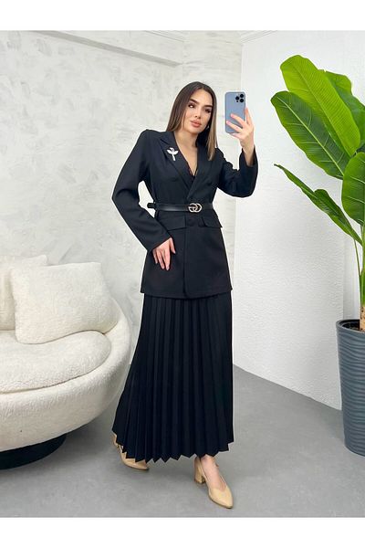 Rashell PLEATED SKIRT DOUBLE SET