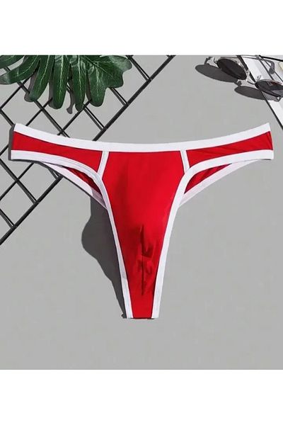 Shimmer Look Red Men's Thong Underwear
