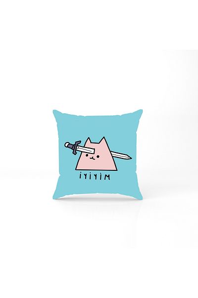 by ballı biocotton Cadou Tiny Throw Pillow Pernă 28x28 I'm Good Pattern Imprimare digitală