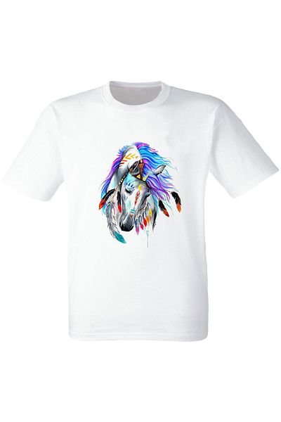 YUNAYT Tricou pentru copii cu imprimeu cu pictură în ulei de unicorn