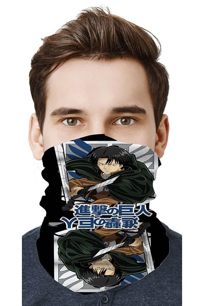 FG KONNİCHİWA Attack On Titan Motor Cycling Face Mask Outdoor Buff Neck Collar Bandana Balaklava
