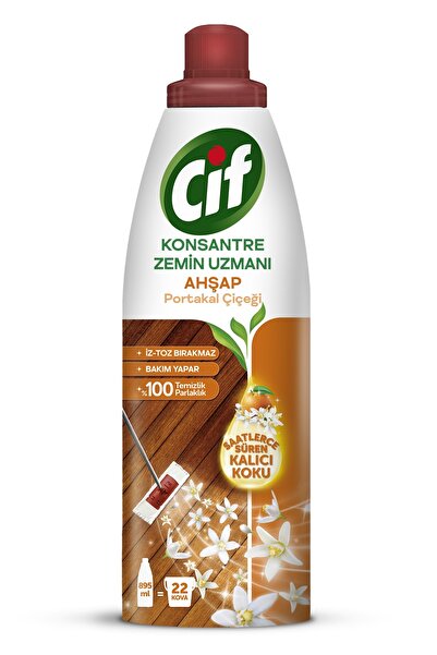 Cif Konsantre Zemin Uzmanı Ahşap Portakal Çiçeği 895 ml = 22 Kova
