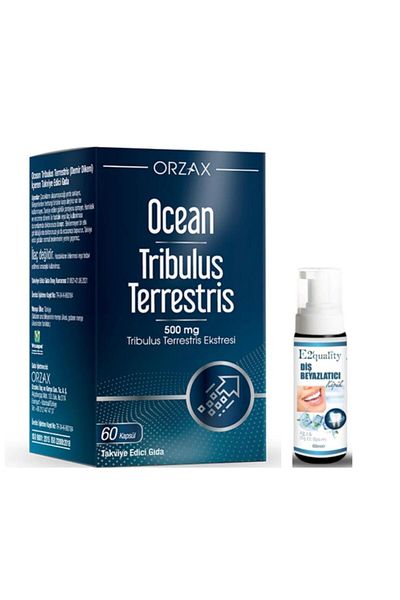 Ocean Orzax Tribulus Terrestris 60 Capsules - Food Supplement and Teeth Whitening Gift