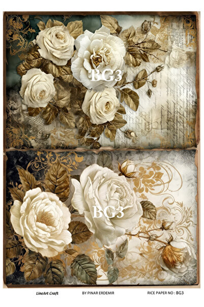 LİNEART ورق تزيين نحاسي رقم: BG3