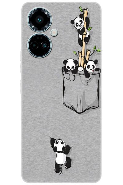 Tecno 19 PRO (CI8n) Compatible Sheath Pattern Printed Silicone Pandas NGO:749 CP-vaEBpLg