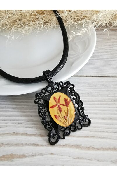 Halley Concept Special Design Handmade Real Floral Epoxy Women's Necklace