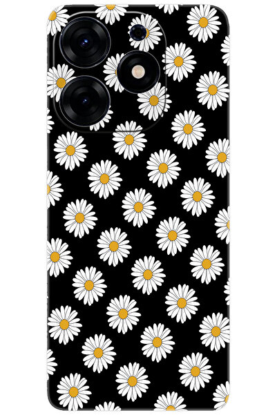 TECNO Spark 10 PRO (KI7) Uyumlu Kılıf Desen Baskılı Silikon Papatya Serisi ST...