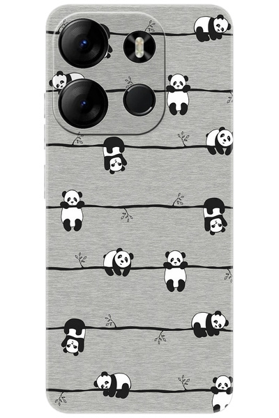 TECNO Spark GO 2023 (BF7n) Uyumlu Kılıf Desen Baskılı Silikon Pandalar STK:75...