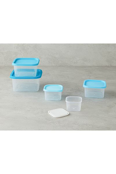 English Home Keep Me Plastic 5 Piece Storage Container Blue