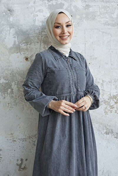 InStyle Daniel dupla zsebes farmer ruha - szürke