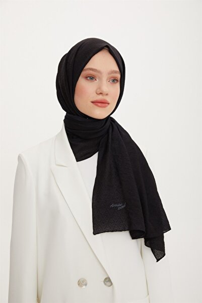 Armine Trend Star Shawl 3 Textured - Ats3str-3493 - Black