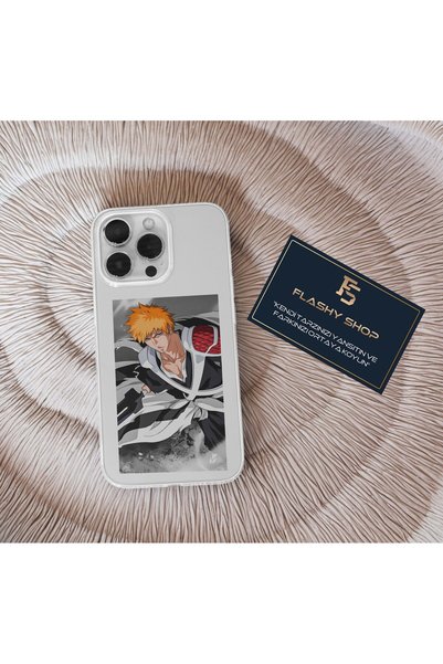 Flashy Shop حافظة شفافة بتصميم بليتش إيتشيغو كوروساكي متوافقة مع هاتف Tecno S...