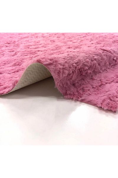 Prizma Micropost, Non-Slip, Washable 2-Piece Bathroom Rug, Mat| Dried Rose - (60X100) (50X60)cm
